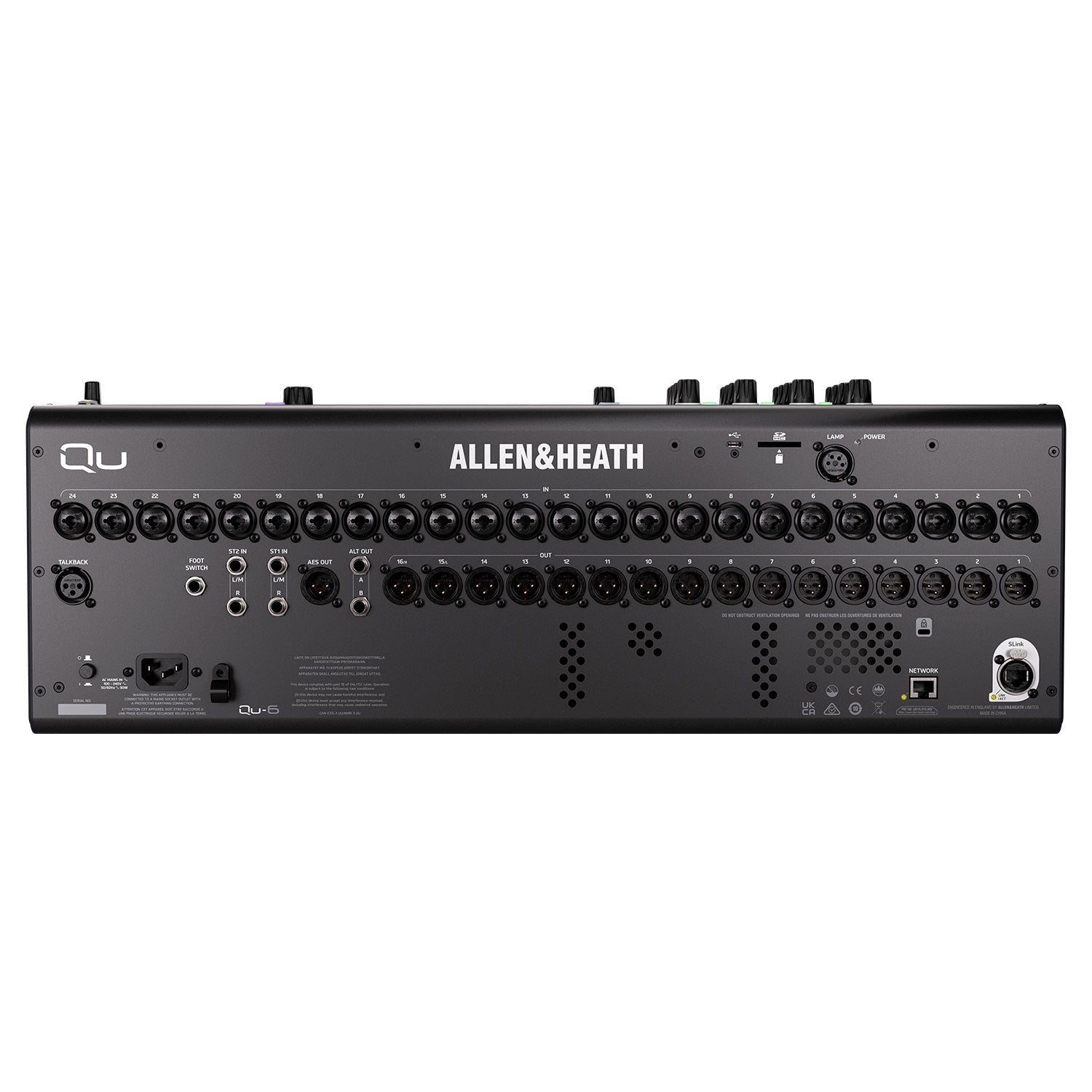 Allen and Heath Qu-6 - 24+1 Fader 38-Input Digital Mixer