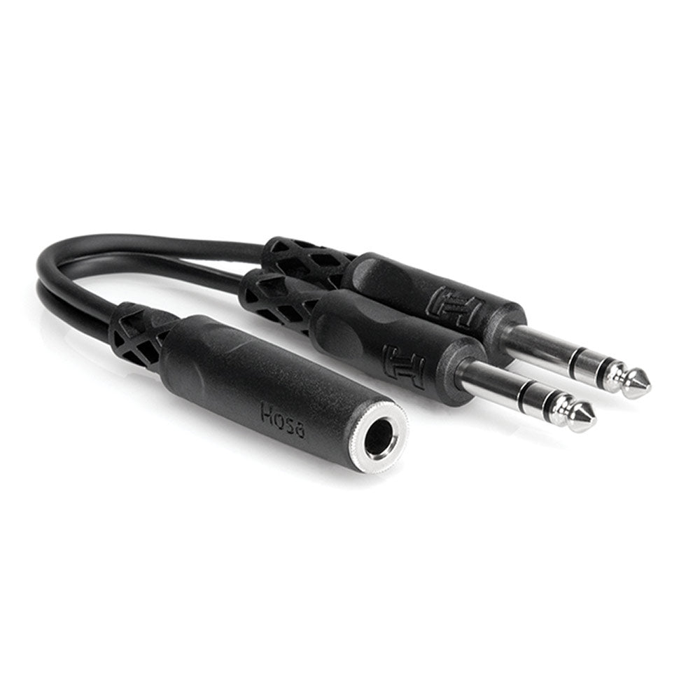 Hosa YPP-308 1/4 inch TRSF to Dual 1/4 inch TRS Y Cable