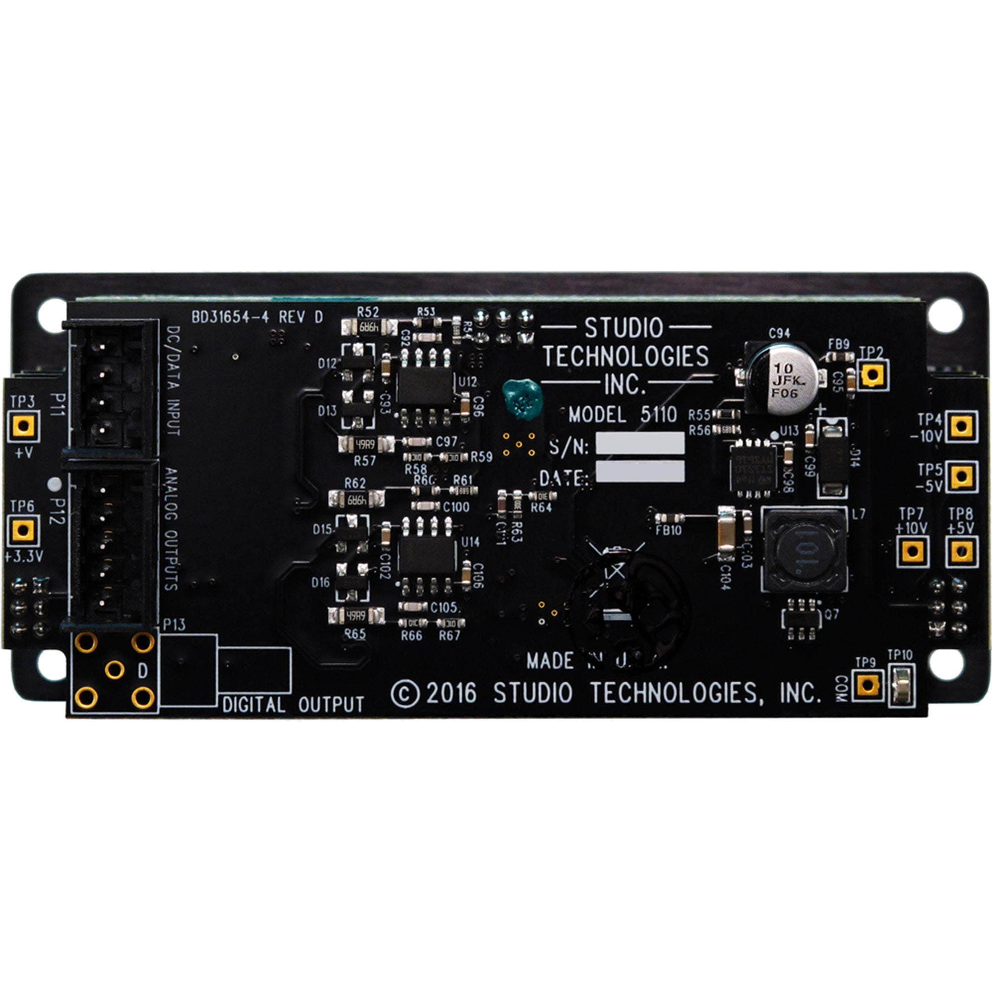 Studio Technologies Model 5110E-ND - Mic/Line Input Module (EBU Version / No Digital Outputs)