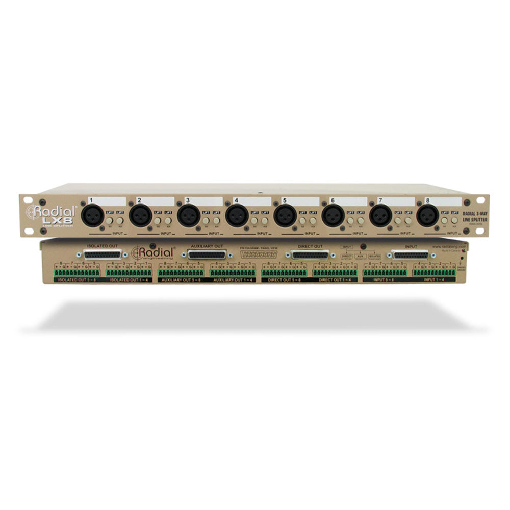 Radial Engineering LX8 8-Channel Line Splitter and Isolator (Eclipse Transformers)