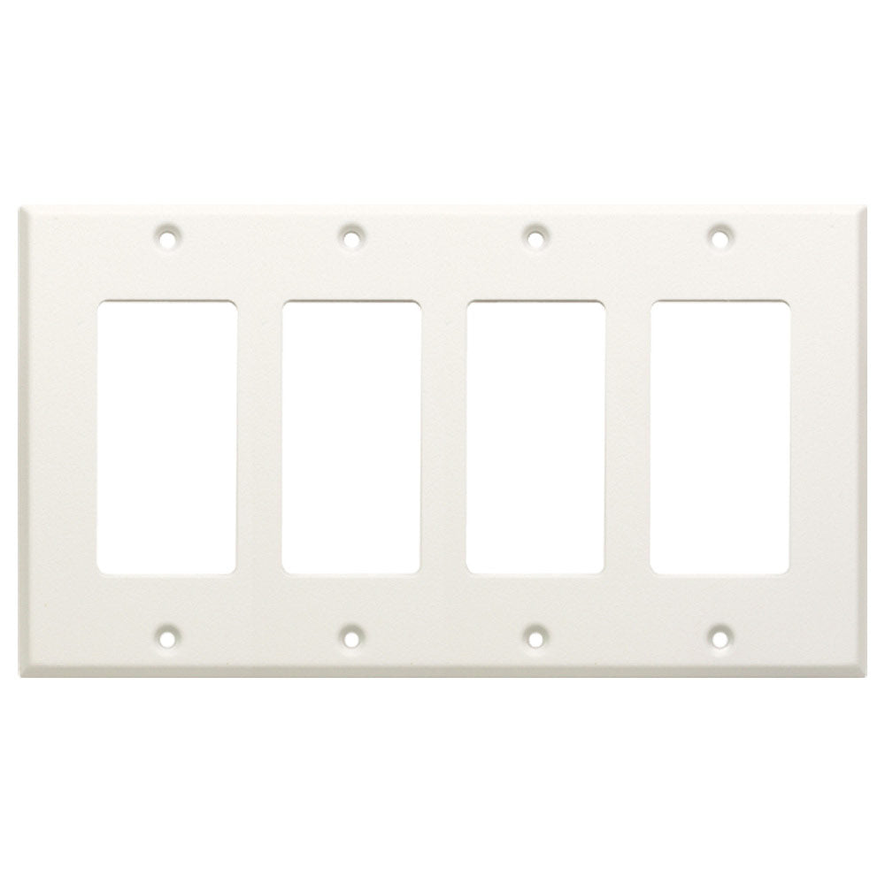 RDL CP-4 Quad Cover Plate for Decora RDL Controls (White)