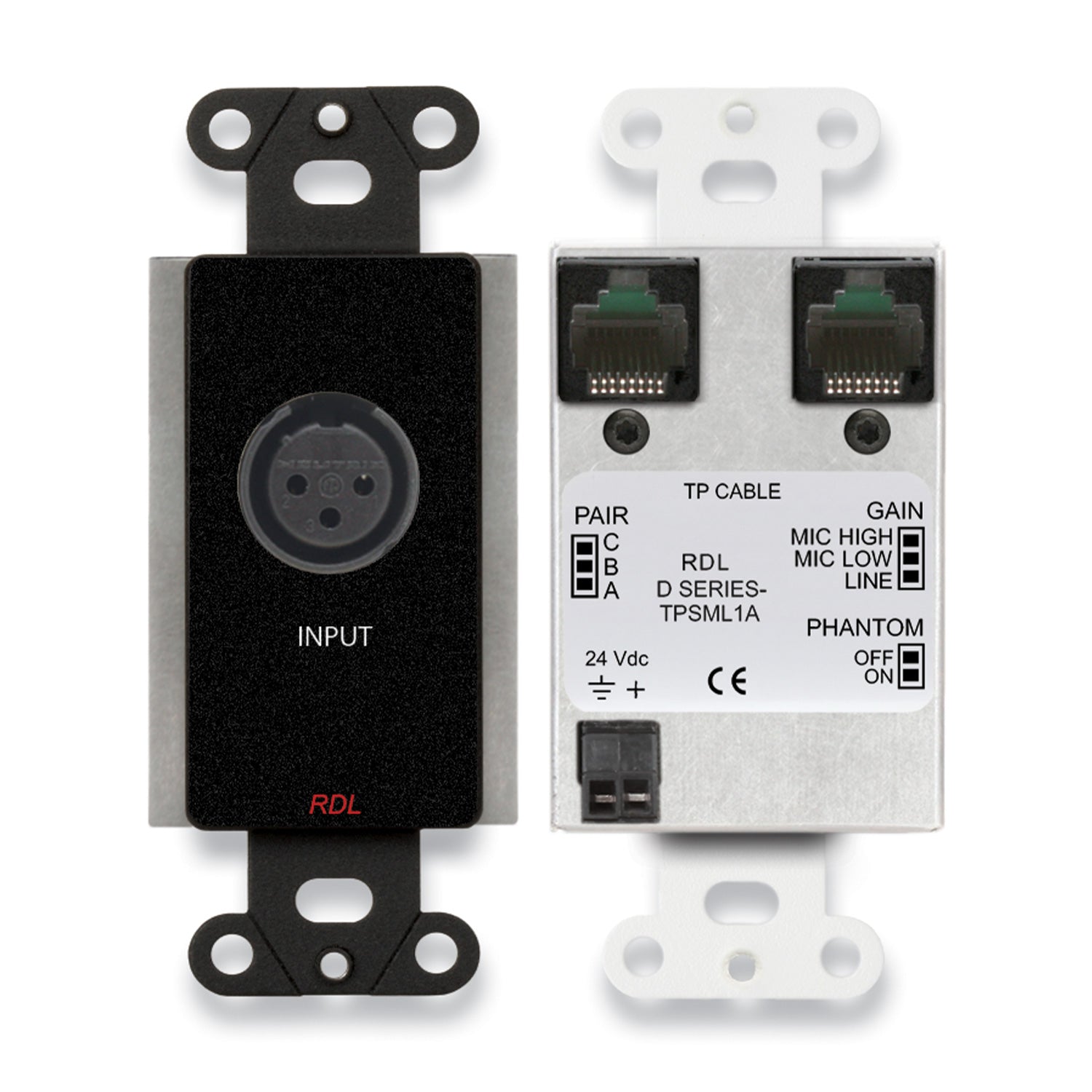 RDL DB-TPSML1A - Active Single-Pair Sender (Format-A – XLR Mic/Line Input / Black)