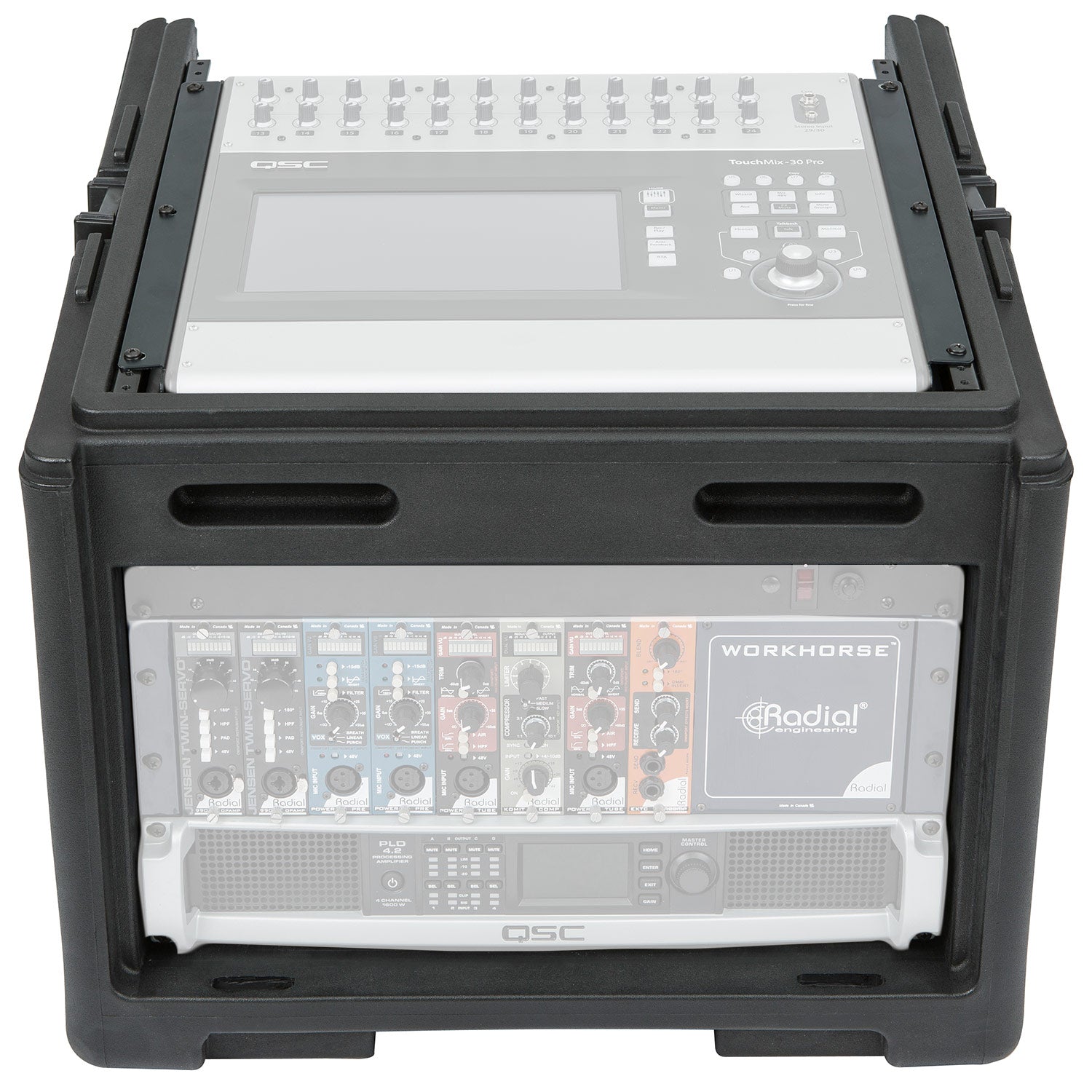 SKB 1SKB-R106W - 10 Over 6 Space Compact Rolling Rig with Handle and Wheels