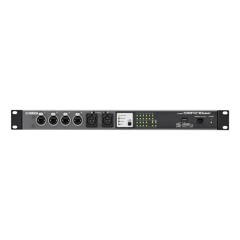 Yamaha SWP2-10MMF - Dante Network Switch with Multi-Mode Fiber Ports