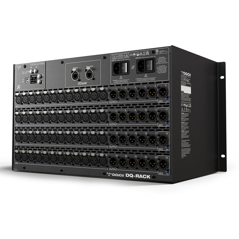 DiGiCo DQ-Rack - 48-Input 24-Output Dante Stage Box