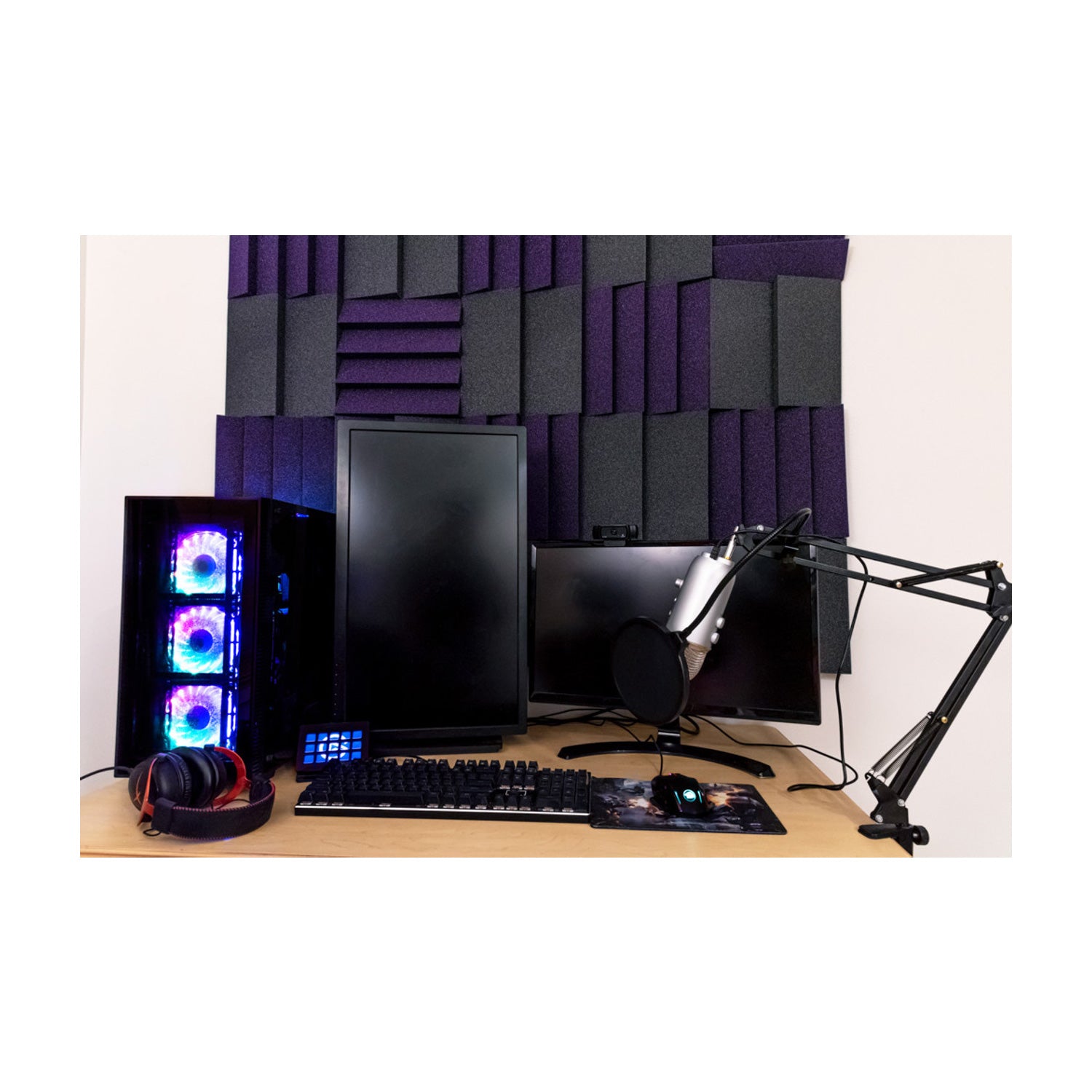 Auralex Streamer Starter Kit - Content Creator Solution (Charcoal/Purple)