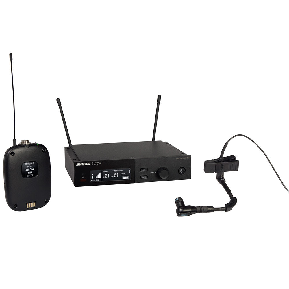 Shure SLXD14/98H Wind Instrument Wireless System with Beta 98H/C (H55 Band / 514-558 MHz)