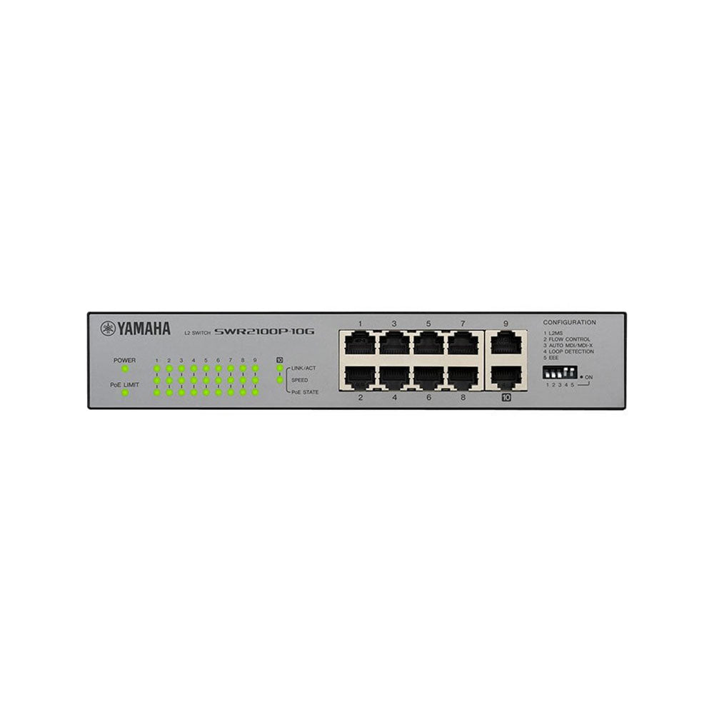 Yamaha SWR2100P-10G L2 Audio-Optimized 10-Port Network Switch