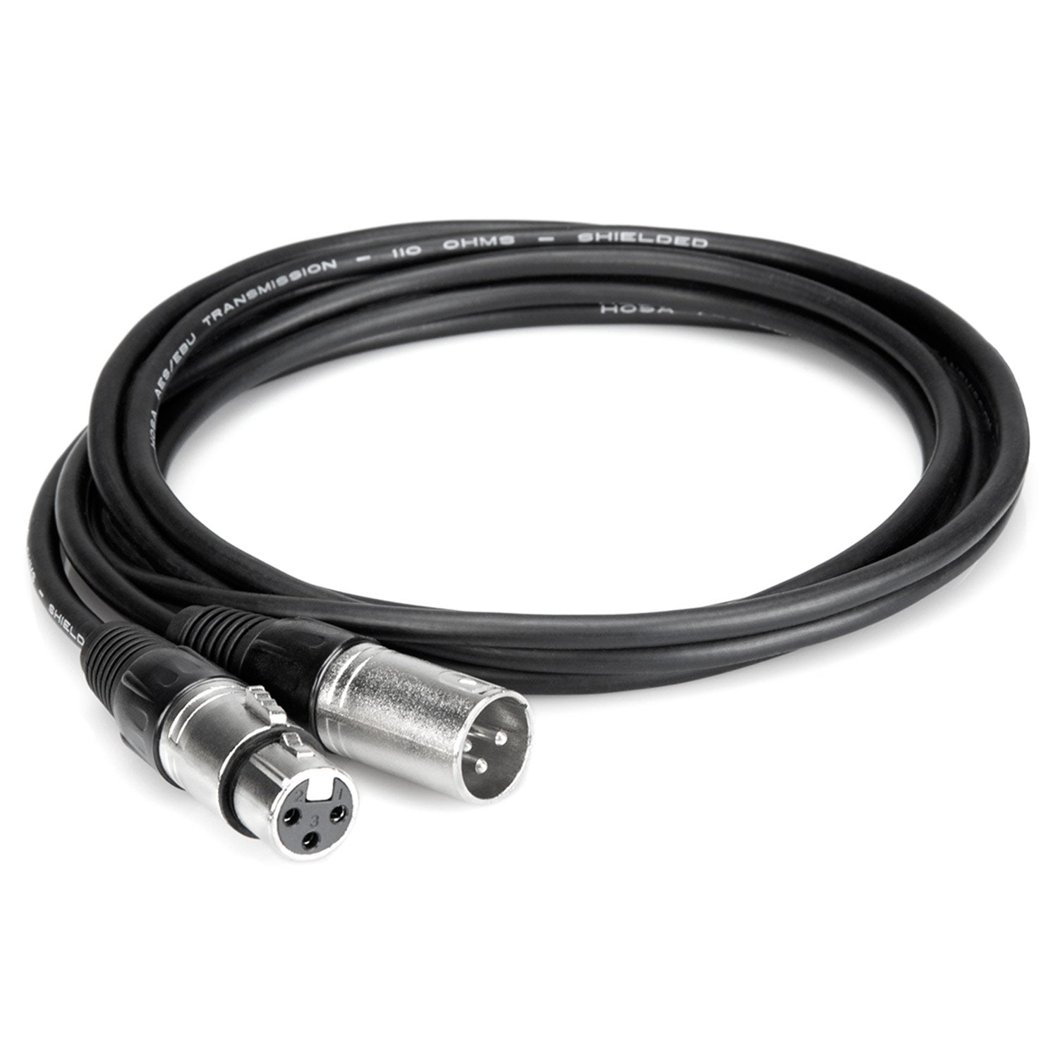 Hosa DMX-305 DMX512 Cable, XLR3M to XLR3F, 24 AWG X 2 OFC, 110-ohm Cable, 5 feet