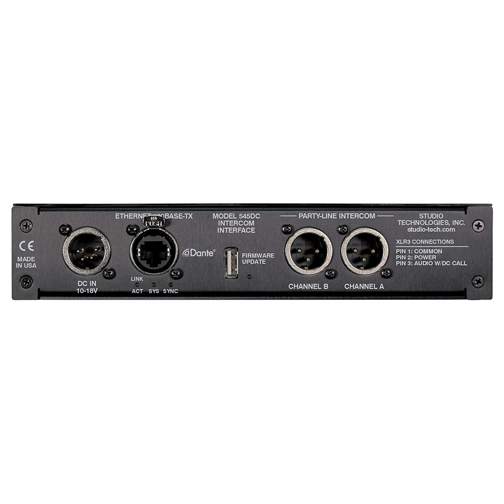 Studio Technologies Model 545DC - Dante to Partyline Intercom Interface