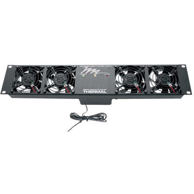 Middle Atlantic UQFP-4 2U Ultra Quiet Auto Speed 4 Fan Rack Cooler with LED Indicators & Temp Alarm