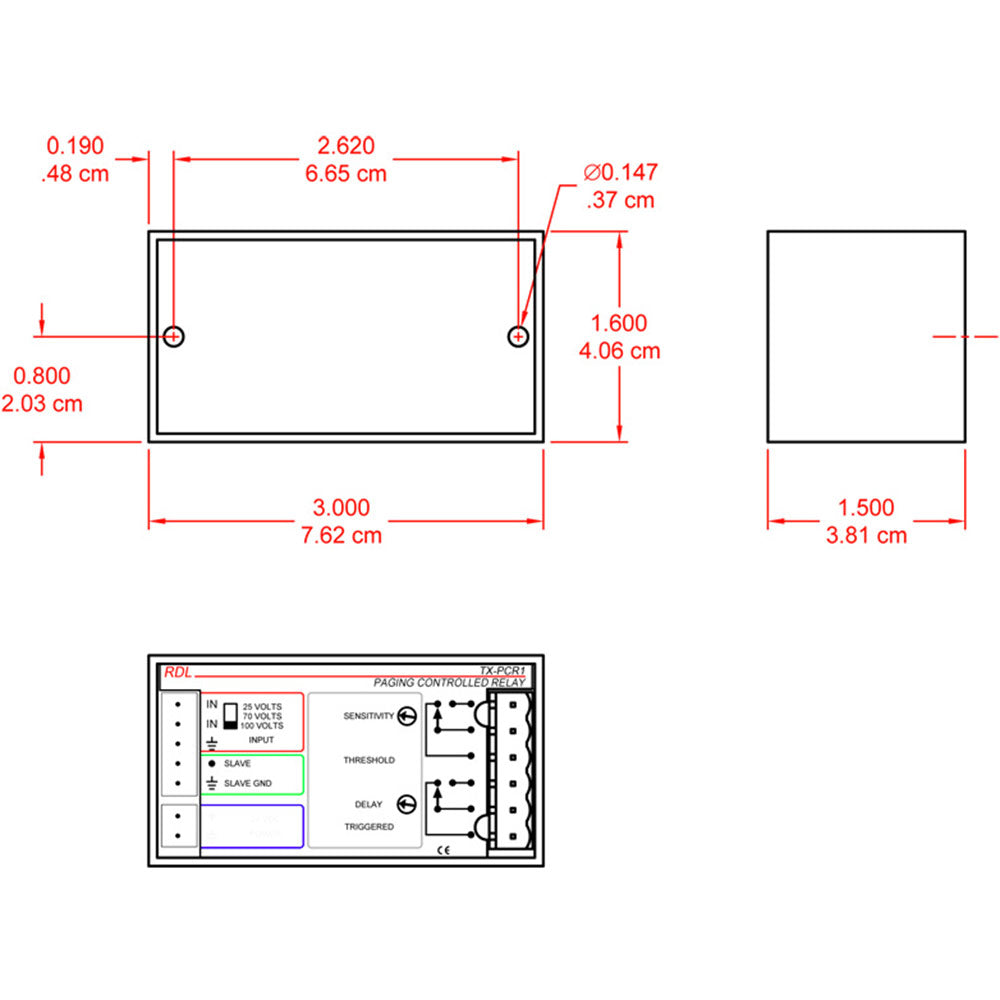 RDL TX-PCR1 Paging Controlled Relay