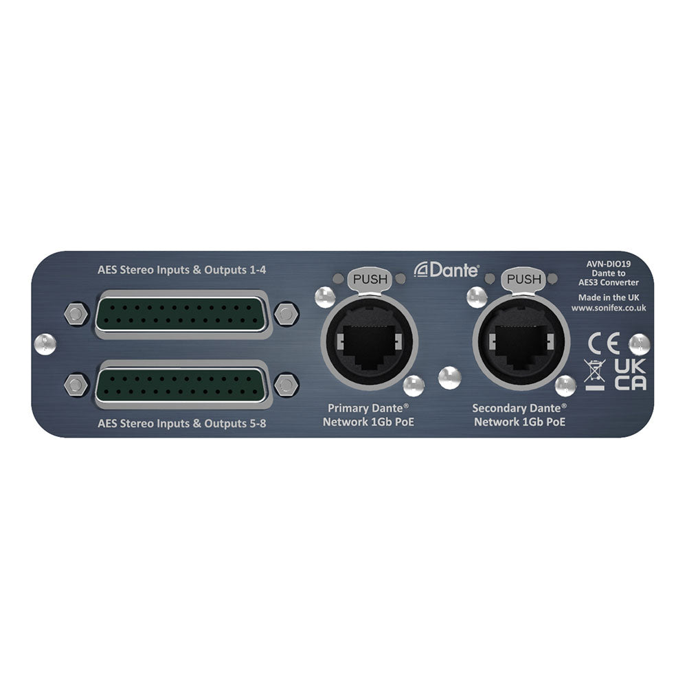 Sonifex AVN-DIO19 - 16x16 Dante to AES3 Converter