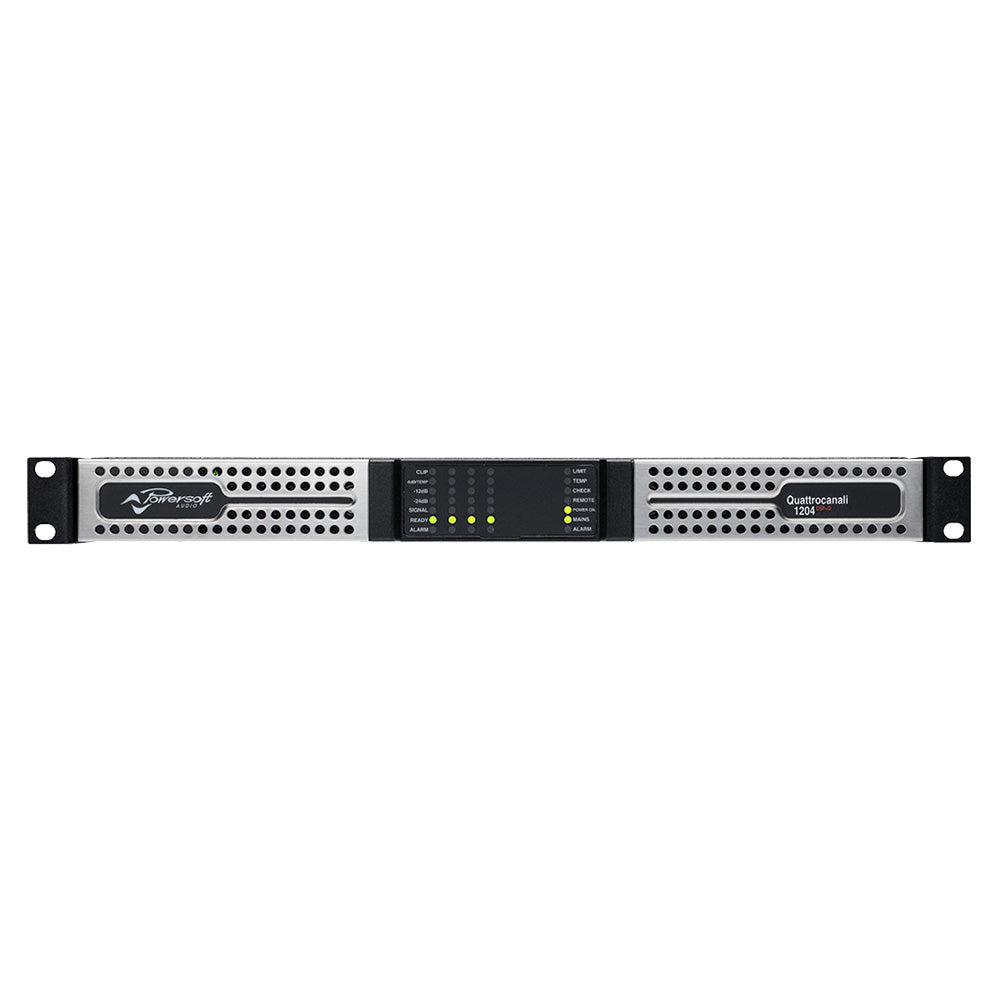 Powersoft Quattrocanali 1204 DSP+D - 4-Channel Install Power Amplifier with DSP and Dante