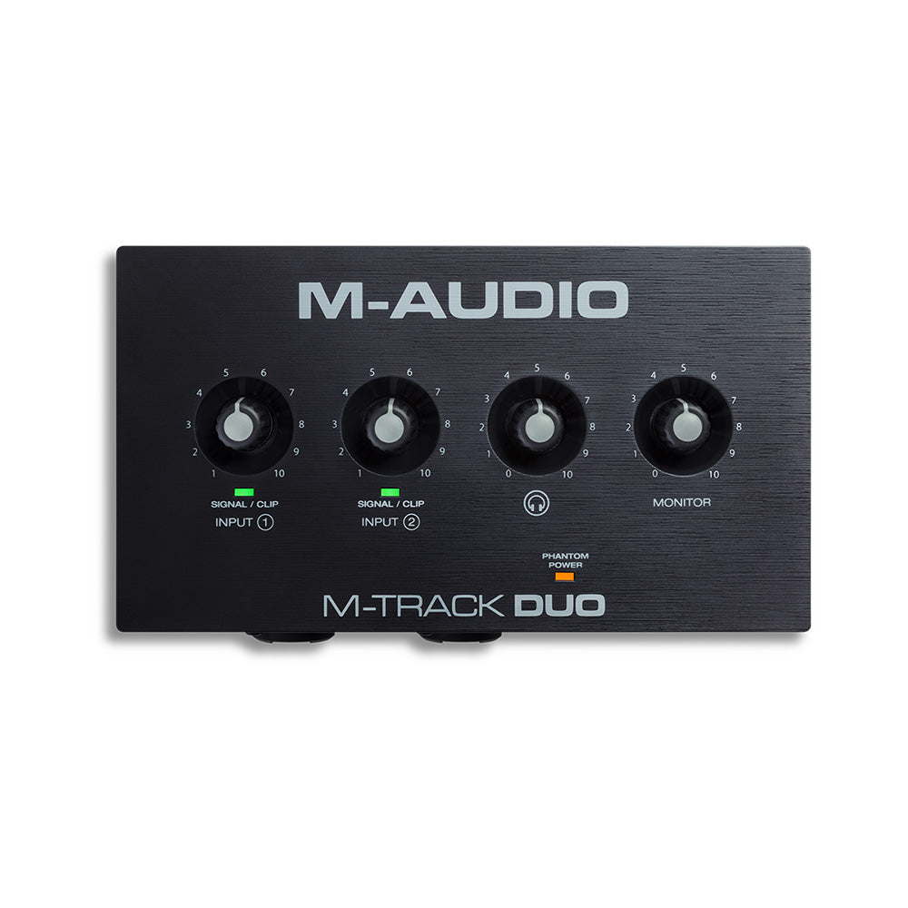 M-Audio M-Track Duo - 48KHz 2-Channel USB Audio Interface with Crystal Preamps