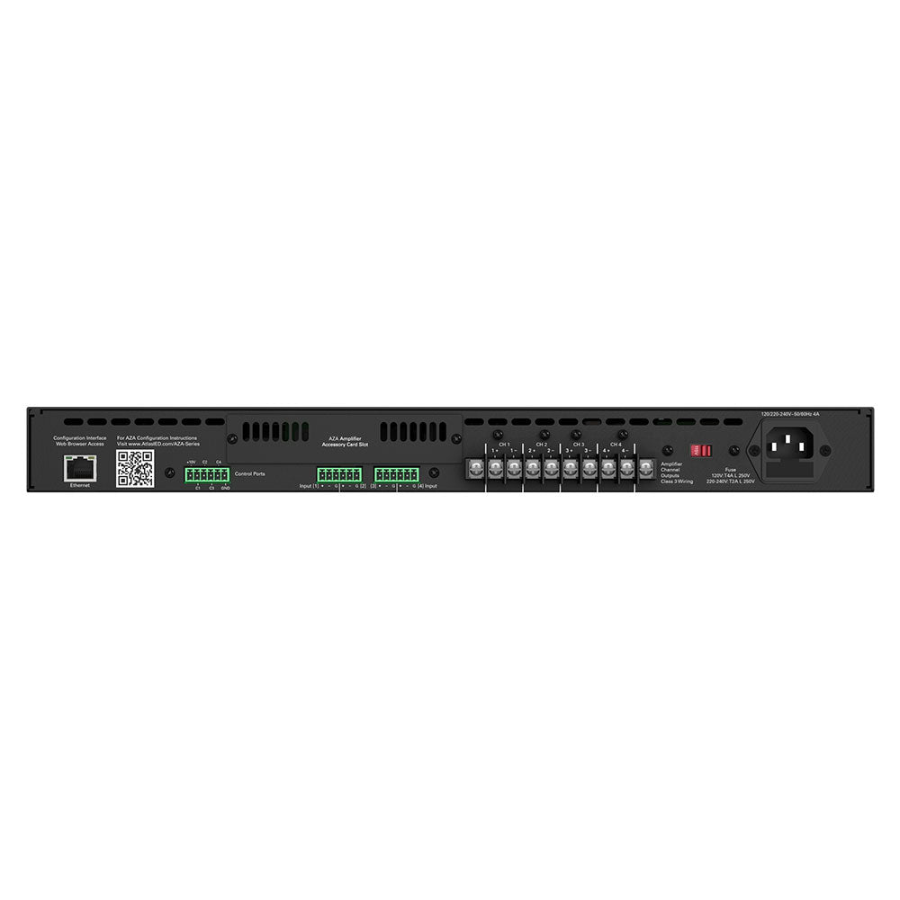 AtlasIED AZA804 - 800-Watt 4-Channel Configurable Network Amplifier for Atmosphere System