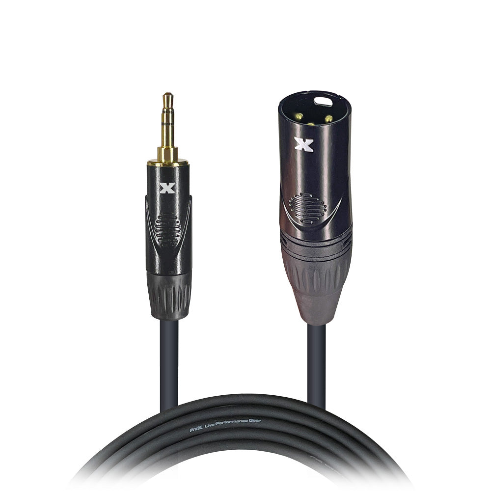 ProX XC-MXM10 - 10 Ft. Unbalanced 1/8" (3.5mm) TRS-M Mini to XLR3-M High Performance Audio Cable