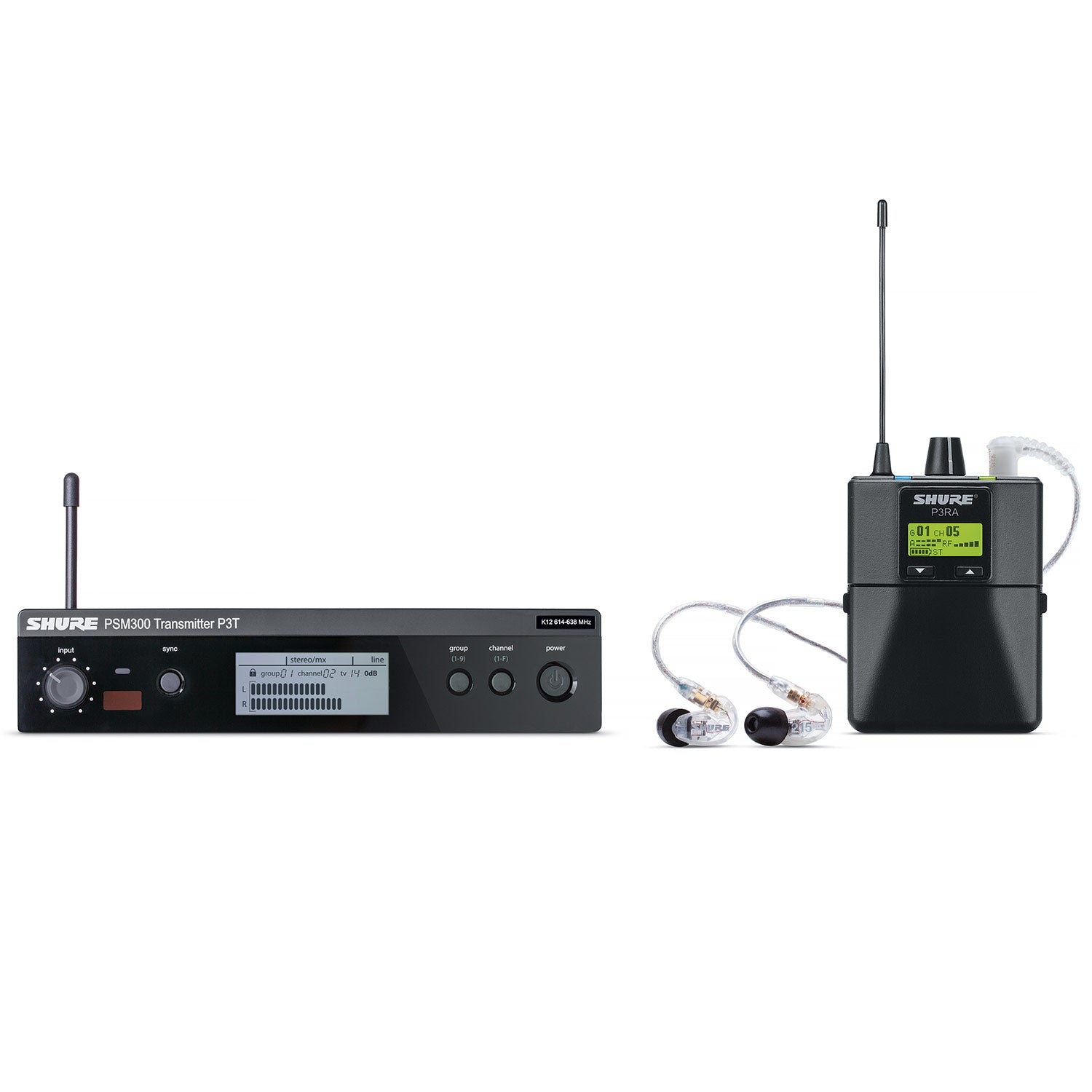 Shure P3TRA215CL PSM300 Wireless In-Ear Monitor System (H20 Band - 518-542 MHz)