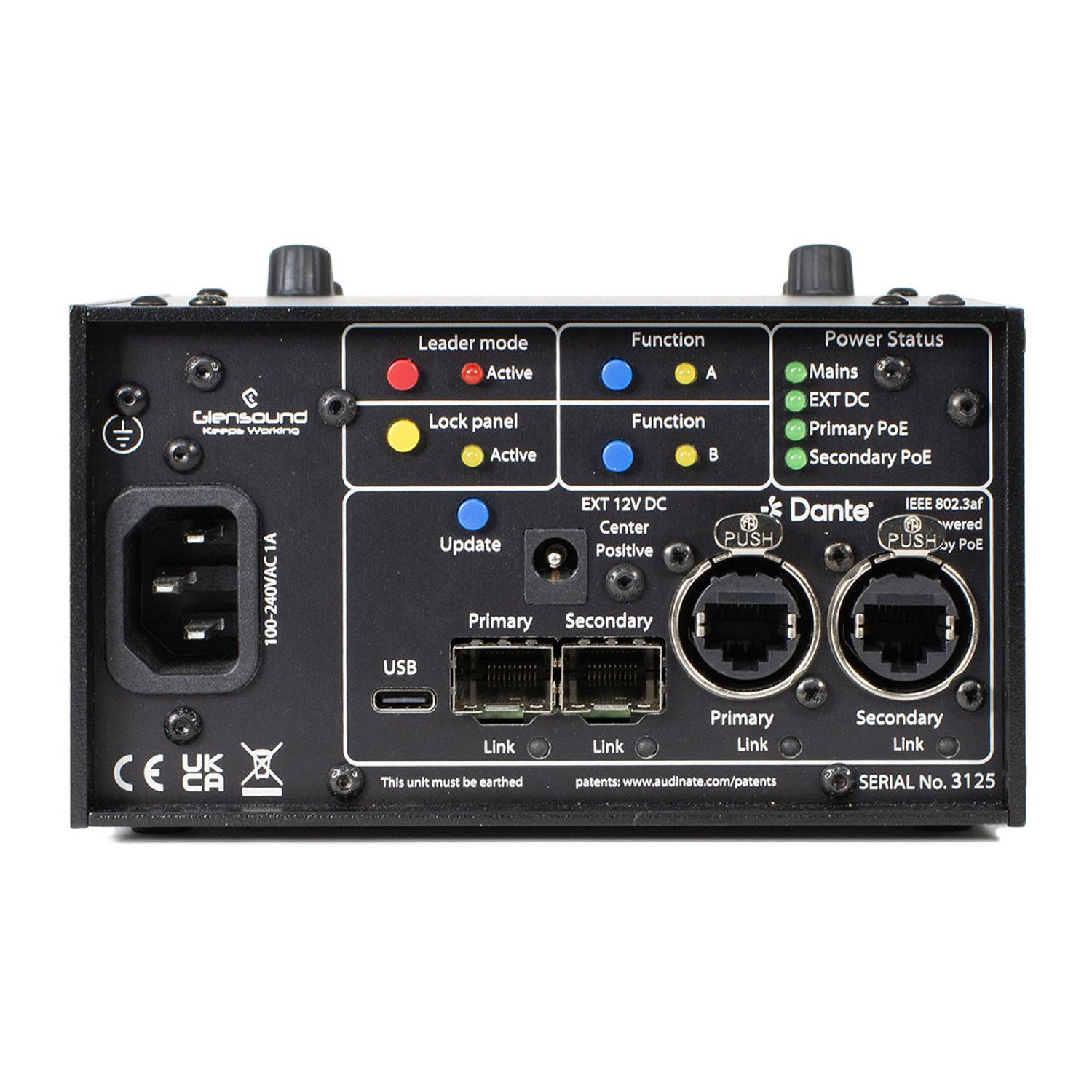 Glensound NSA16 - 16-Channel Dante / AES67 Inline Network Signal Adjuster