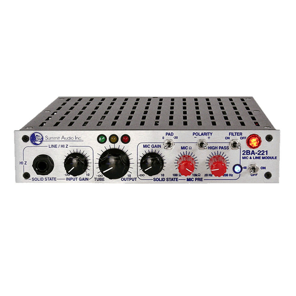 Summit Audio 2BA-221 Single Channel Tube Microphone/Line Preamplifier