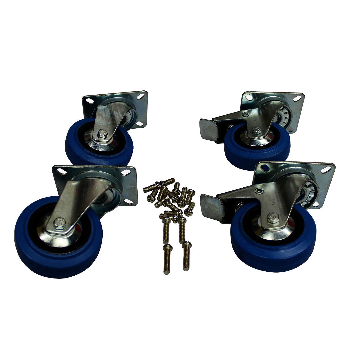 ProX XS-LCD4350WX2 - Dual 43"/50" Universal W/ 4X 4" Blue Casters