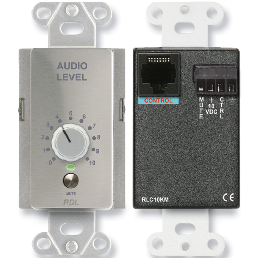RDL DS-RLC10KM Remote Level Control in Decora Wall Plate with Mute (Stainless)