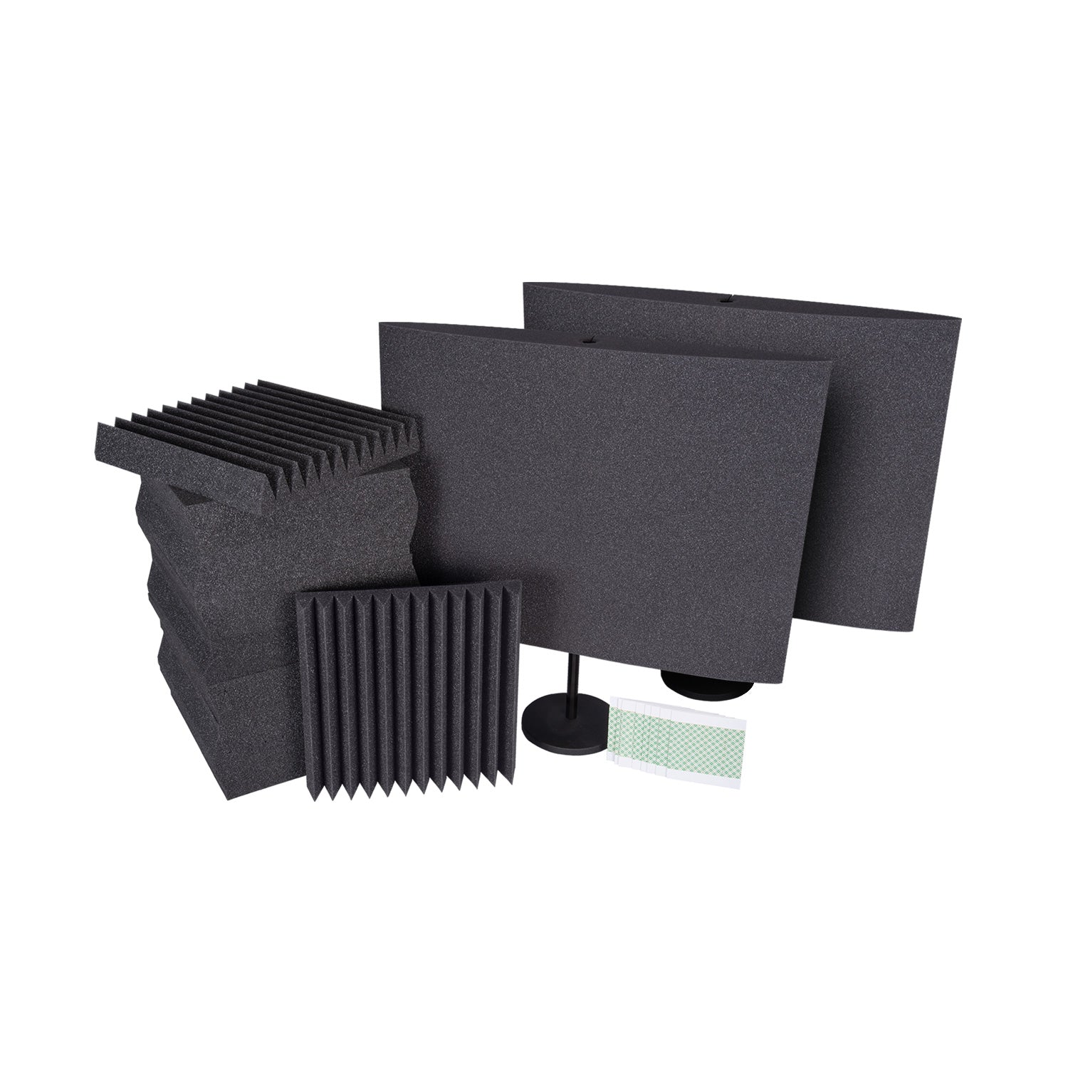 Auralex Podcast Starter Kit Plus - Complete Treatment Solution for Content Creators (Charcoal)