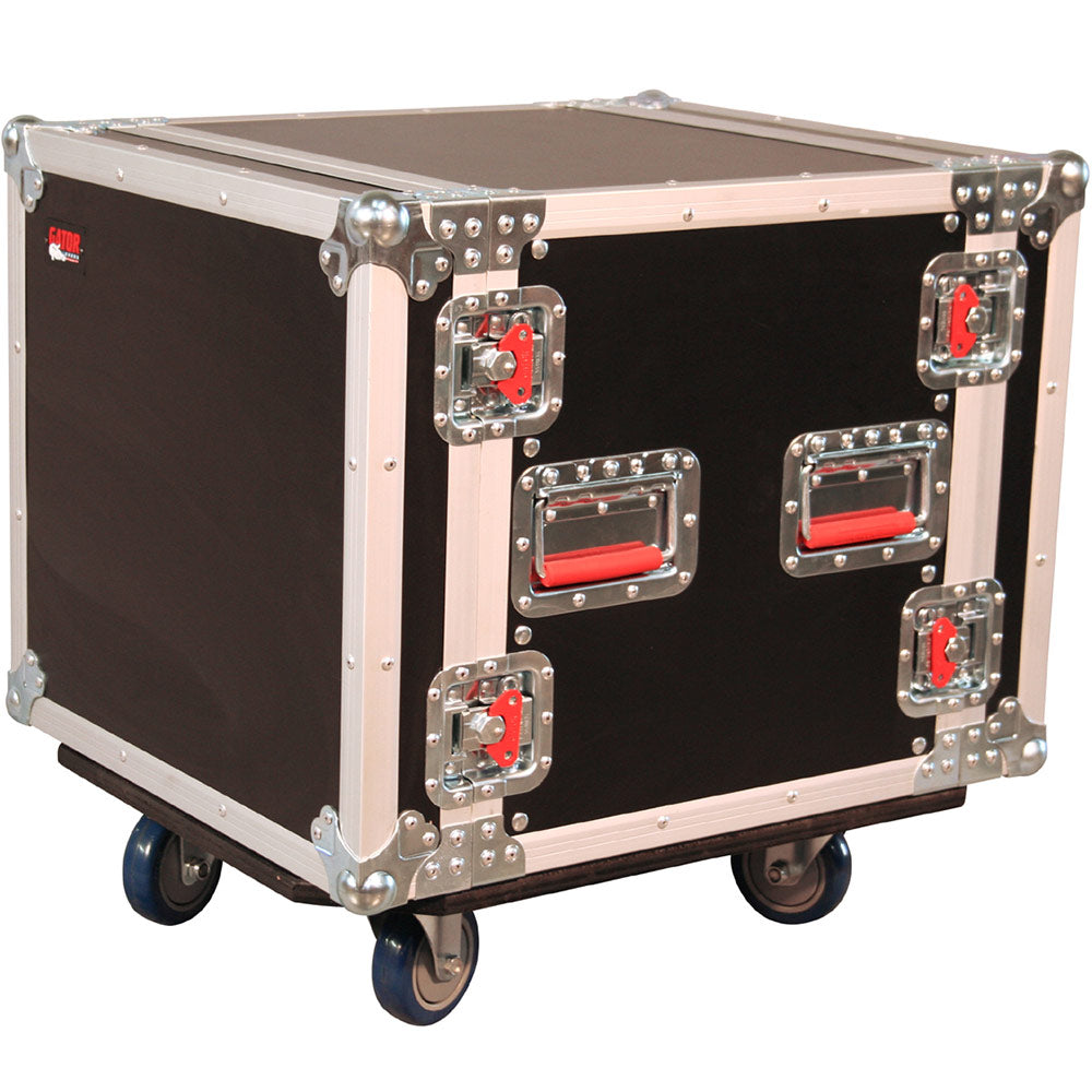 Gator G-TOUR 10U Cast ATA Style 10U Rack Road Case with Locking Caster Board
