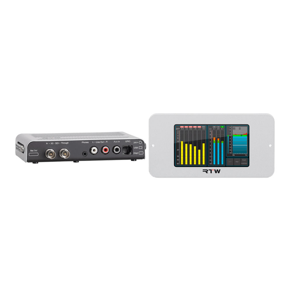 RTW TM3-3GS + TM3-2U TouchMonitor Smart - Loudness Monitor with Panel Mount