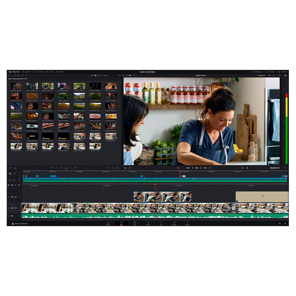 Blackmagic Design DaVinci Resolve Studio 18 - Video Editing Software (with Dongle)