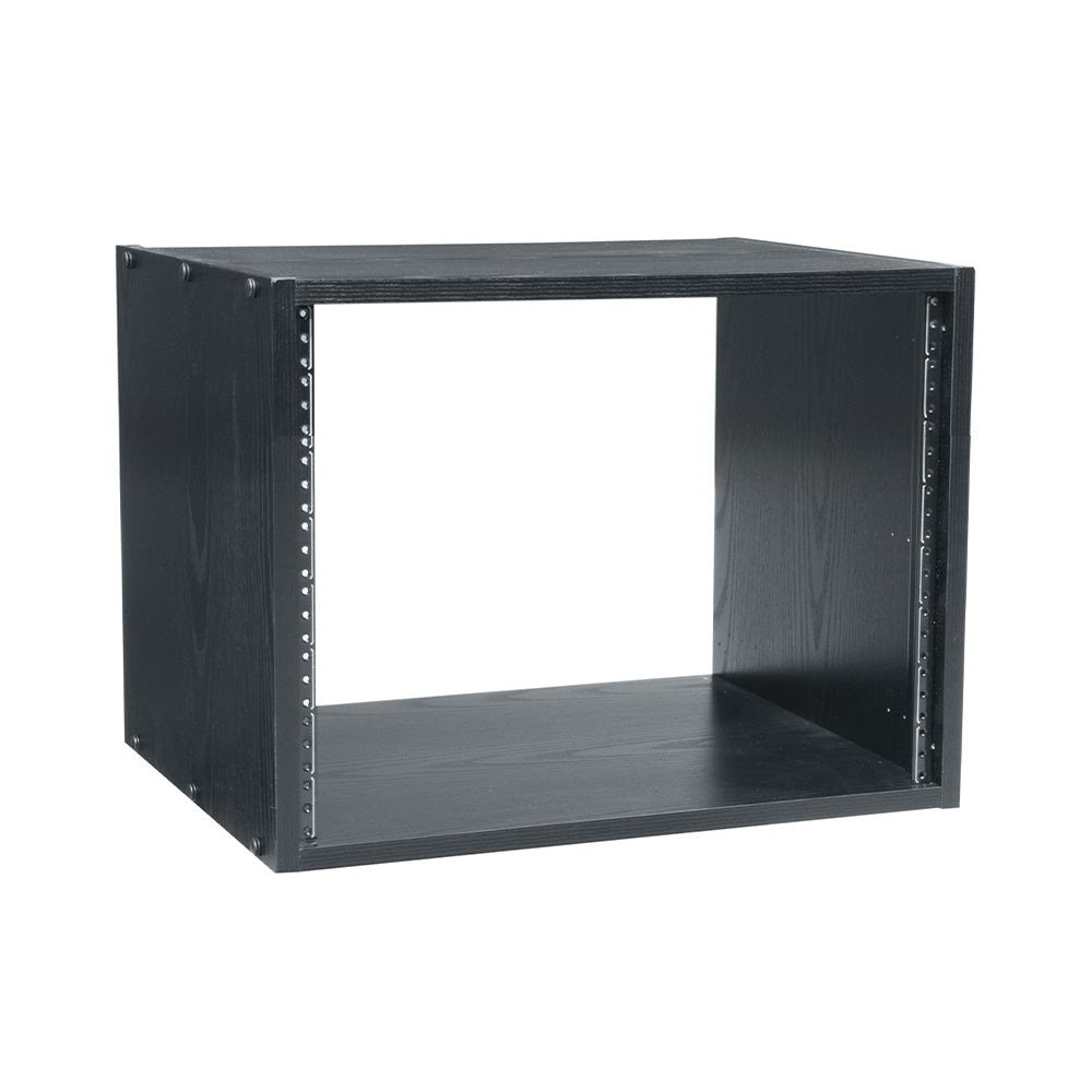 Middle Atlantic RK8 Eight-Space Black Woodgrain Laminate Rack 16" Deep