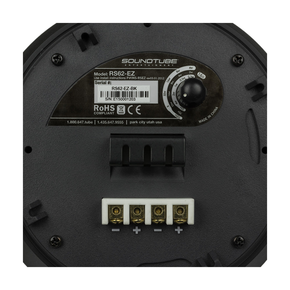 Soundtube RS62-EZ-BK - Two-Way 6.5-Inch Hanging Loudspeaker (Black)