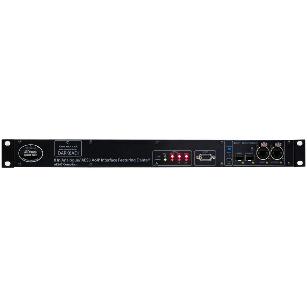 Glensound DARK8ADI - Audio Network 8 Analogue, 4 AES3 Input Rack