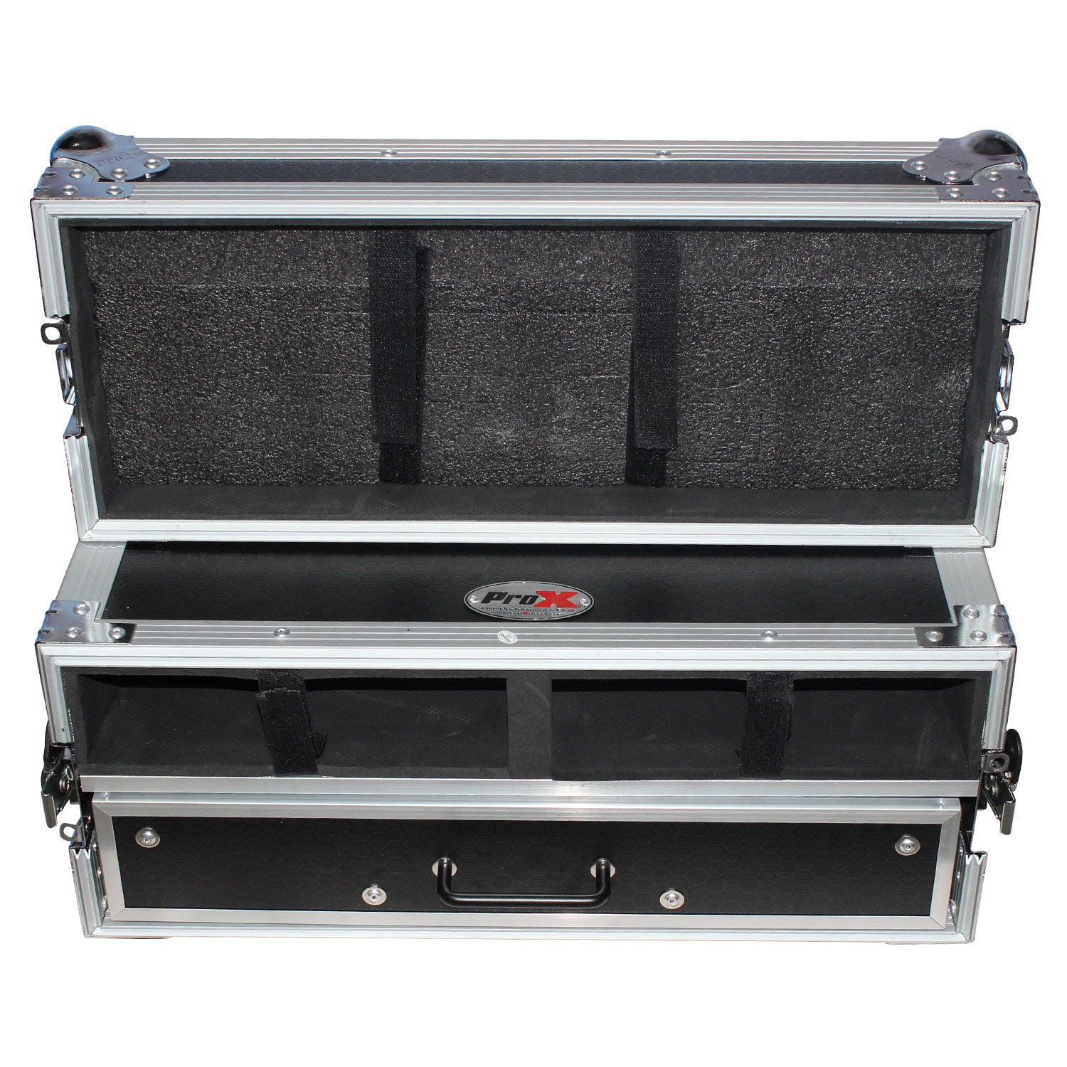 ProX XS-2WM2DR - 2X Wireless Microphone Case With 2U Rack Drawer
