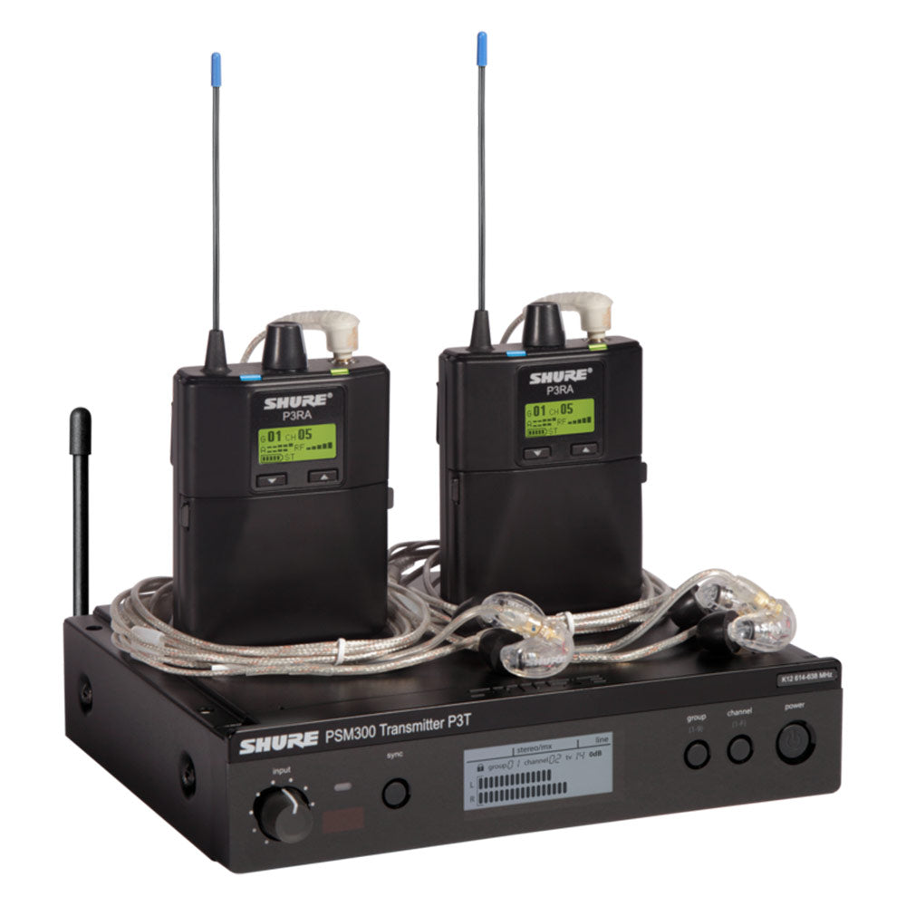 Shure P3TRA215TWP-G20 PSM300 TWINPACK Pro (G20 Band - 488-512 MHz)