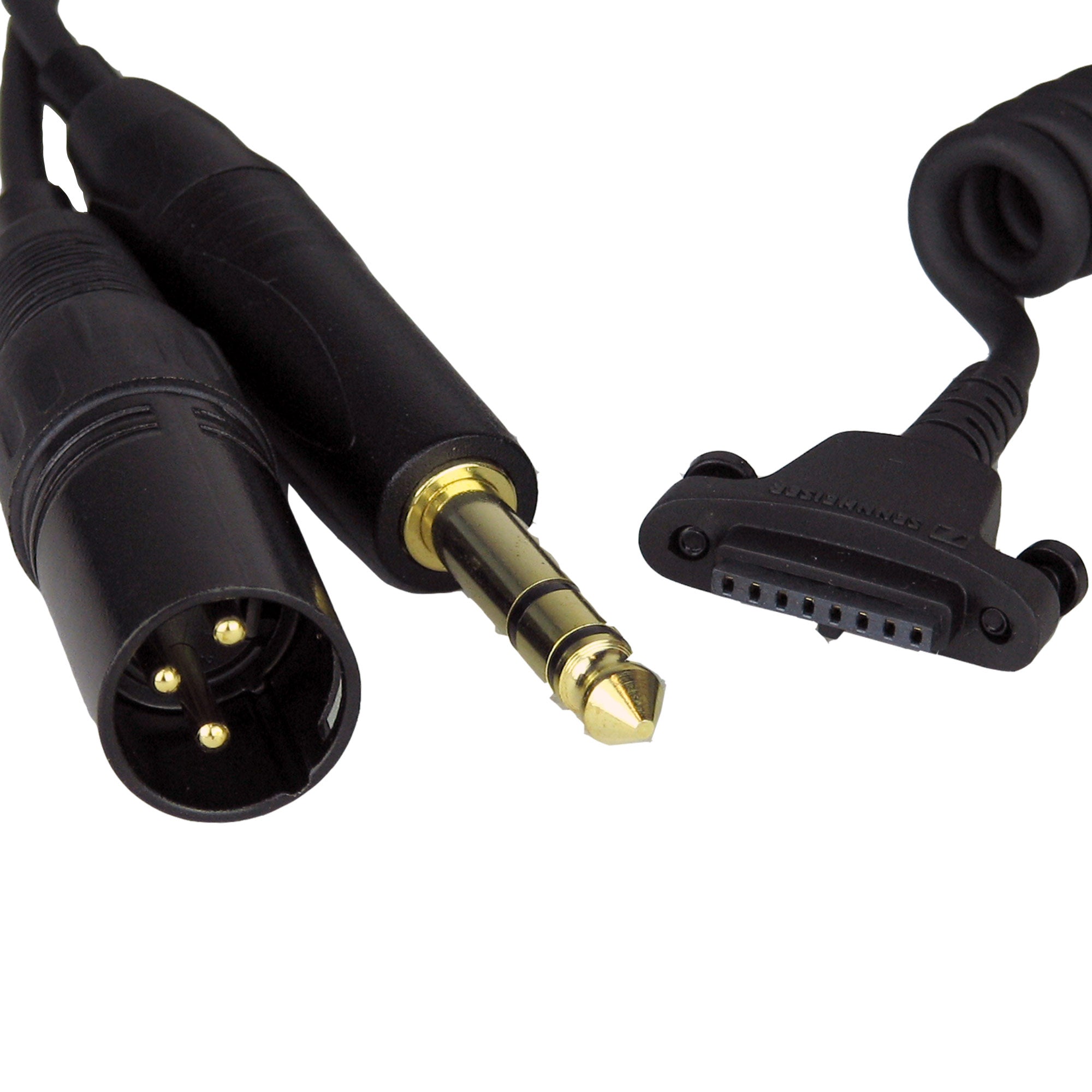 Sennheiser Cable-II-X3K1-GOLD - Headset Cable with Short Coil for HMD 26 / HMD 27 / HMD 300 PRO (XLR and 1/4-Inch)