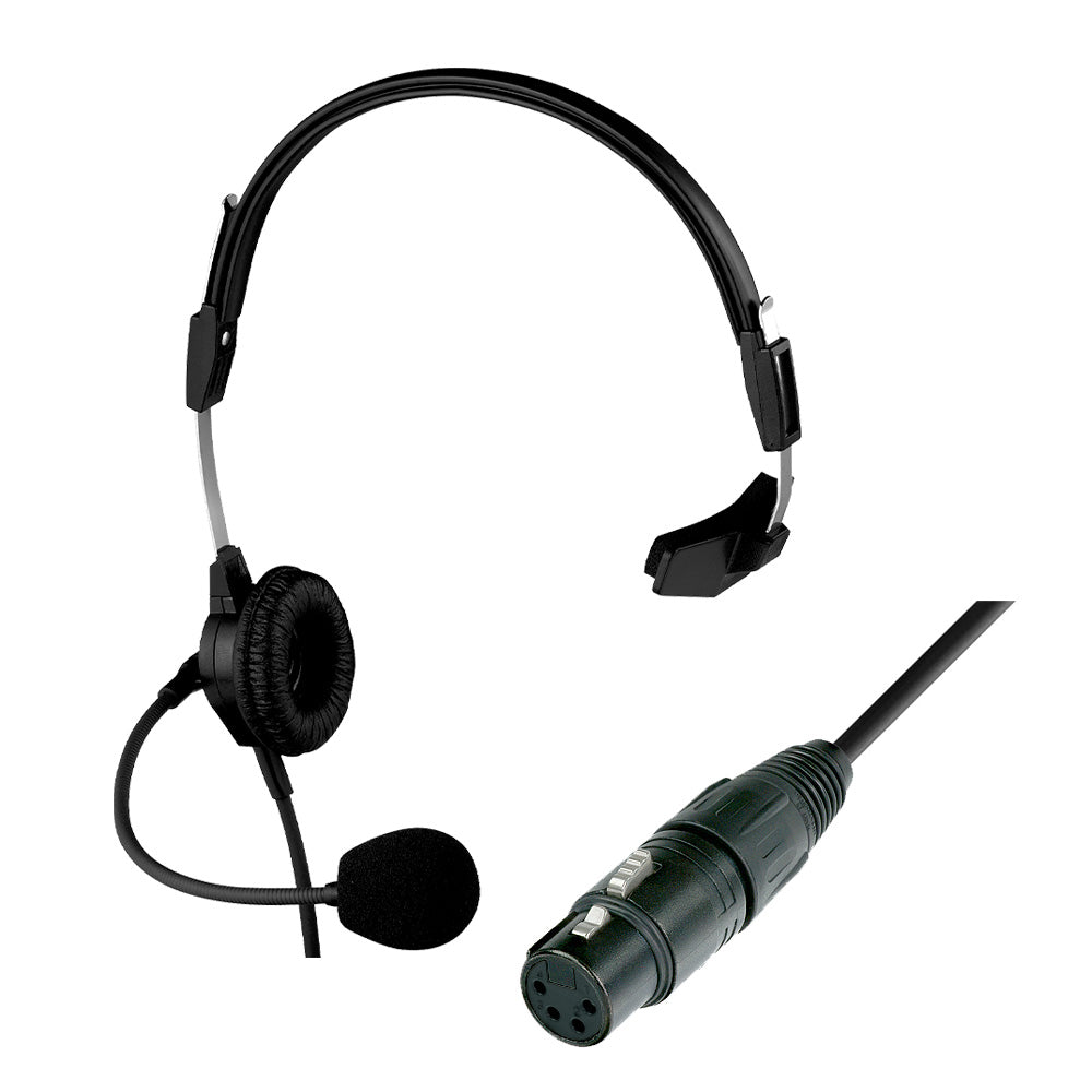 RTS PH-88 - Single-Sided Lightweight Intercom Headset (A4F Connector / Straight Cable)