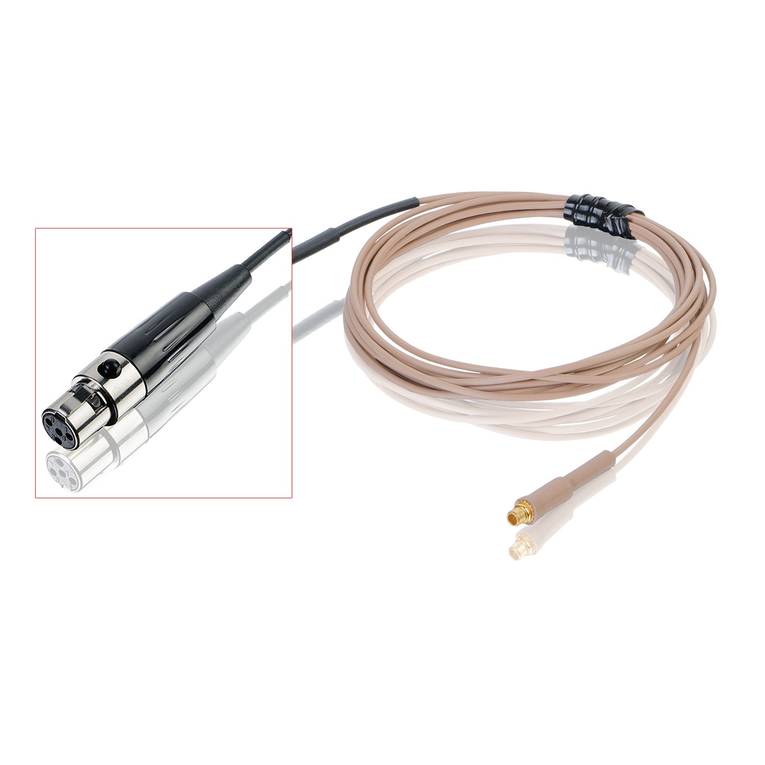 Countryman E6 Earset Microphone (Standard Sensitivity/Tan/1mm Cable/Shure TA4F)