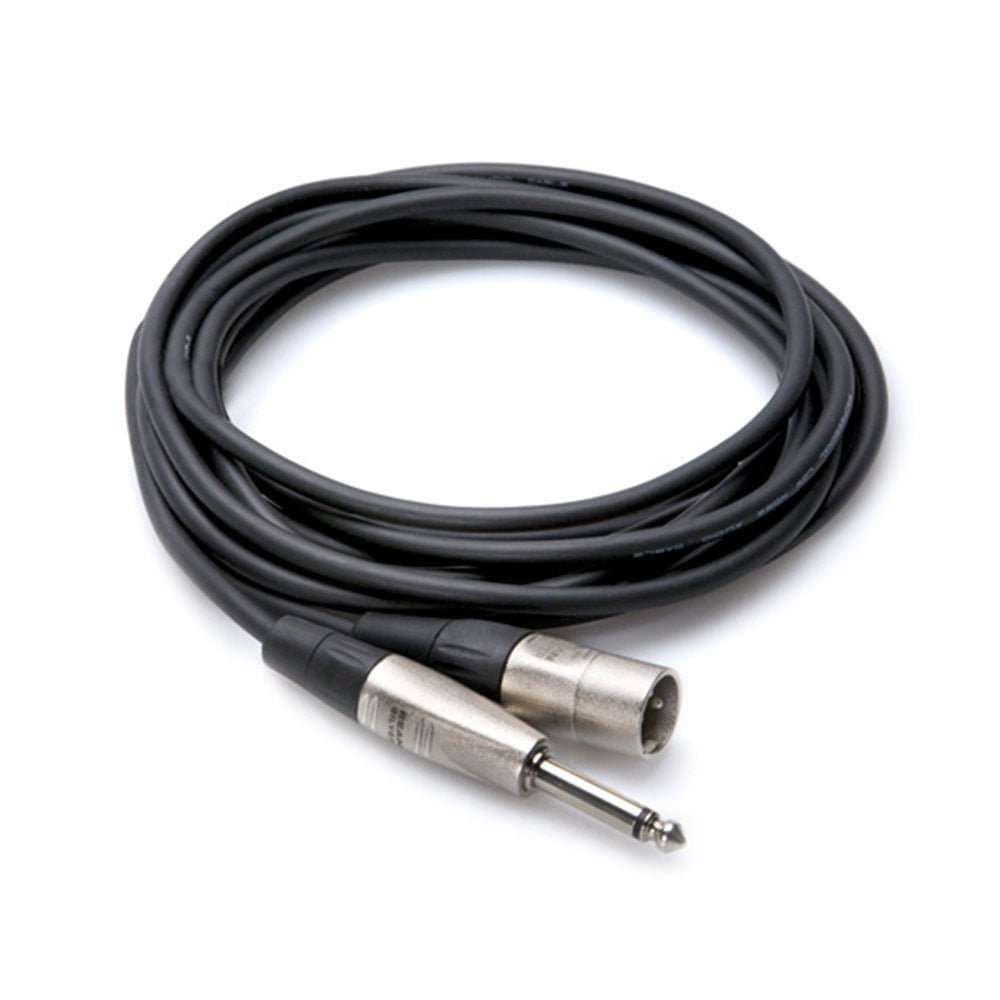 Hosa HPX-015 Pro Unbalanced Interconnect, REAN 1/4 inch TS to XLR3M, 15 feet