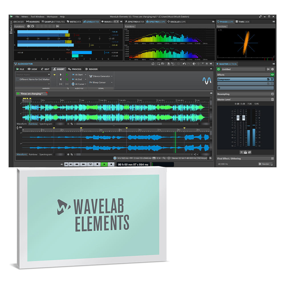Steinberg Wavelab Elements 12 - Audio Editing and Mastering Software