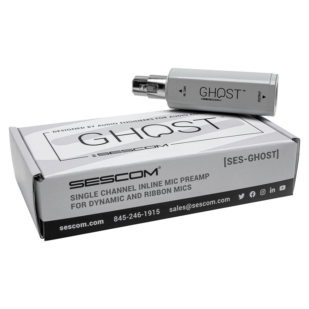 Sescom SES-GHOST - Single Channel Inline Microphone Preamp For Dynamic And Ribbon Mics