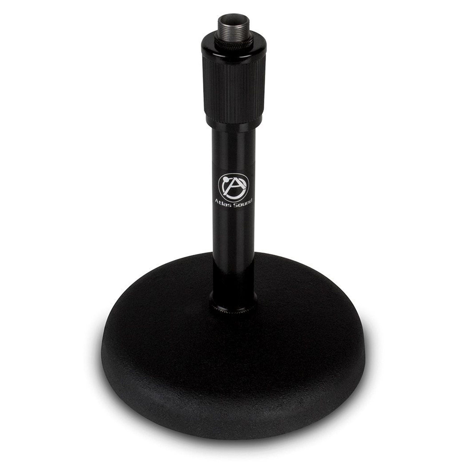 AtlasIED DS7E Round Base Adjustable Desktop Microphone Stand (Ebony)