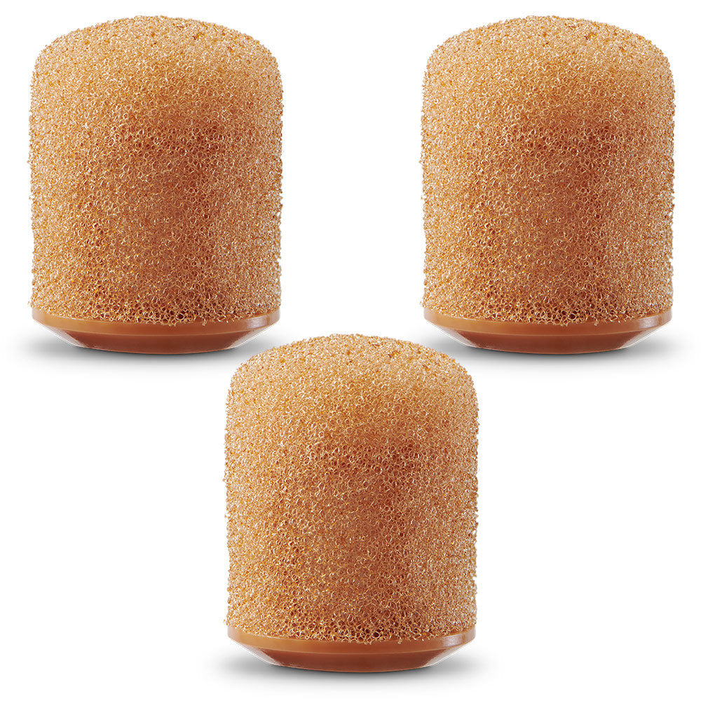 Shure RPMDL4SFWS Snap Fit Windscreens for DuraPlex Series (Cocoa / Set of 3)