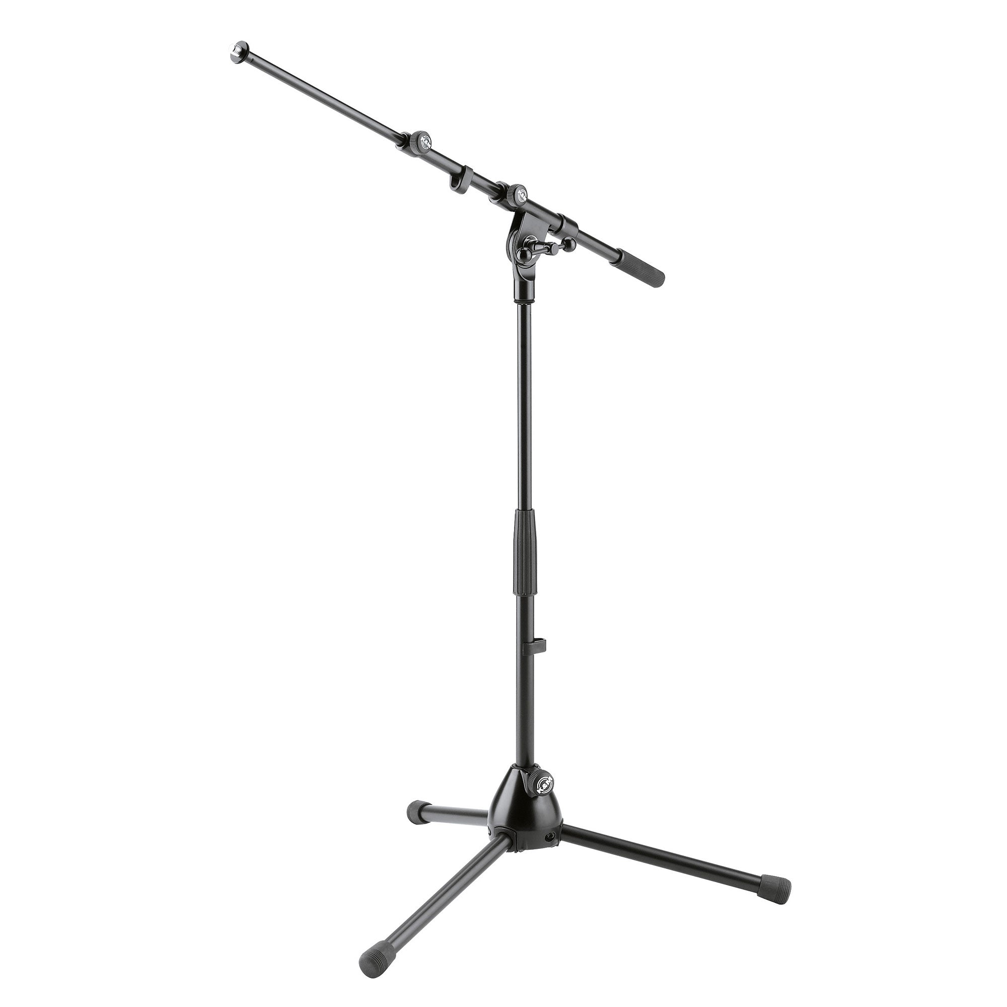 K + M 259 Black Extra Low Profile Tripod Microphone Boom Stand (Black)
