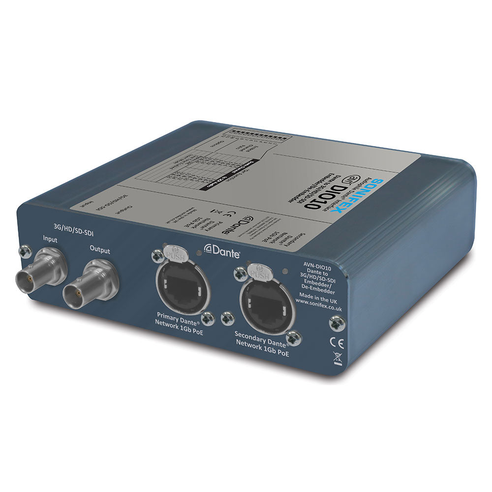 Sonifex AVN-DIO10 Dante to 3G/HD/SD-SDI Embedder/De-Embedder