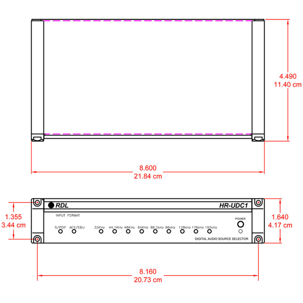RDL HR-UDC1 Universal Digital Audio Converter - AES/EBU and S/PDIF