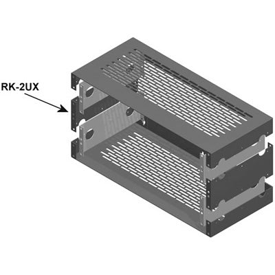 RDL RK-2UX 19" Utility Rack Chassis - 2 RU extension