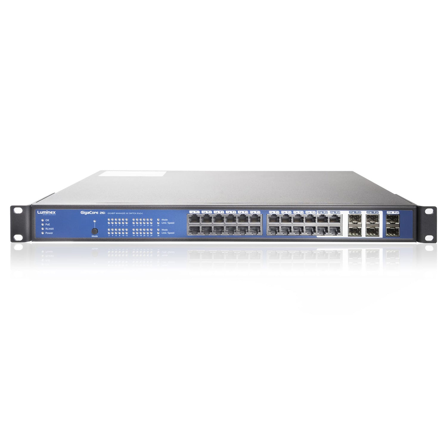 Luminex GigaCore 26i - 1GB Network Switch for AV Systems (24 x 1GB / 6 x SFP / PoE++)