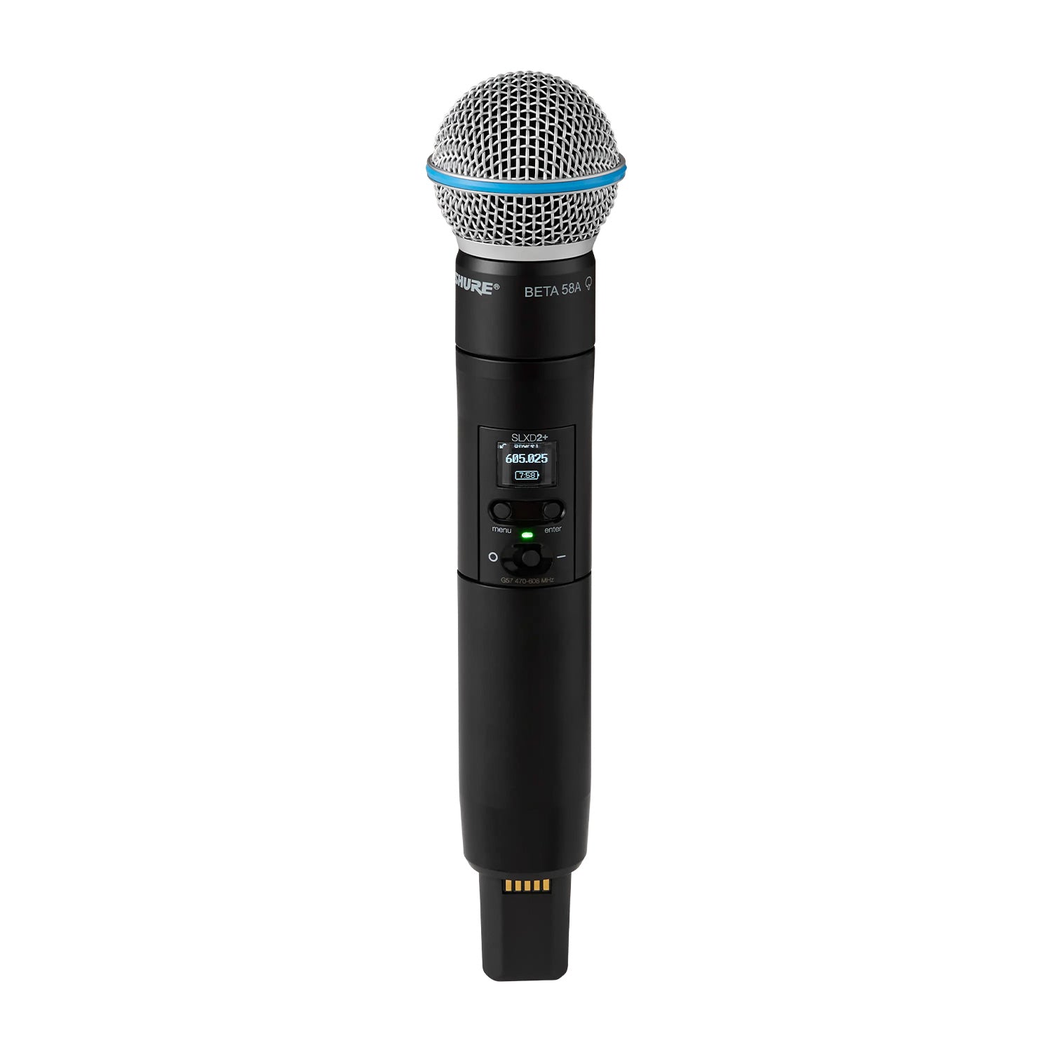 Shure SLXD2+/B58 - Handheld Wireless Transmitter with Beta 58 (G57 Band/470-616 MHz)
