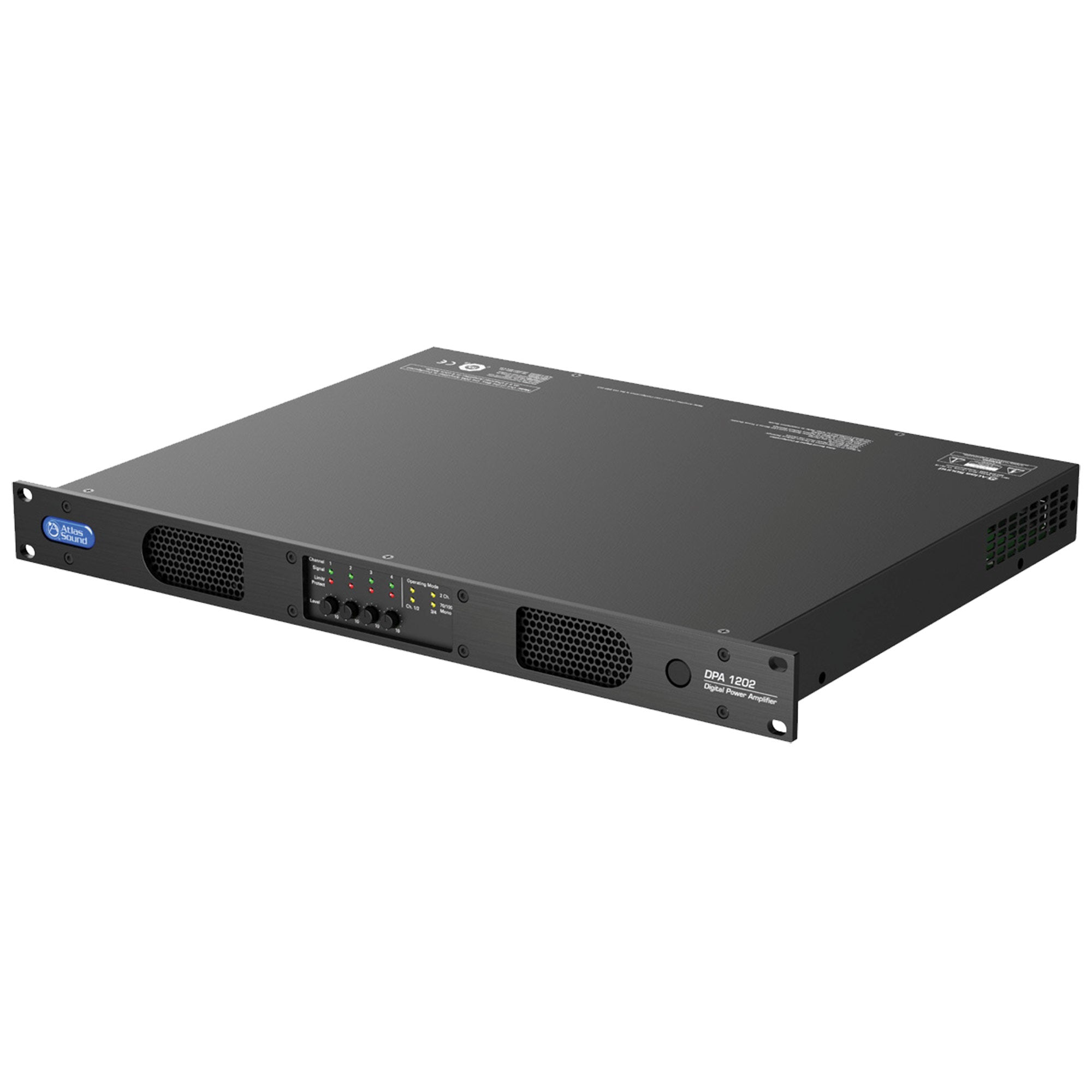 AtlasIED DPA1202 - 1200-Watt 2 Or 4-Channel Configurable Network Power Amplifier